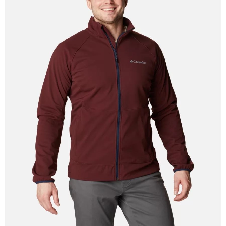 メンズ キャニオン メドウズ ソフトシェル フード付き ウォーキング ジャケット コロンビア ニワトコ