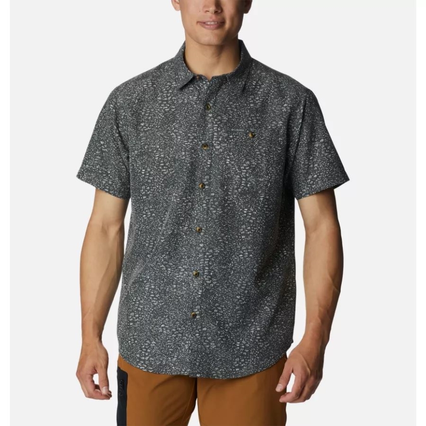 メンズ キャップツリー アイランド ショート スリーブ シャツ シャーク タイニー ジャングル コロンビア