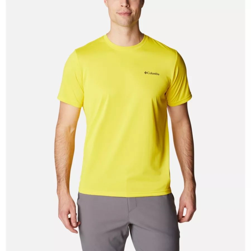 メンズ コロンビア ハイク クルー 半袖シャツ コロンビア レーザー レモン