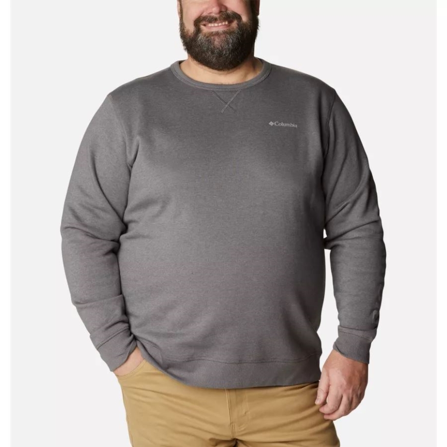 メンズ コロンビア ロゴ フリース クルー ビッグ コロンビア シティ グレー Hthr/csc スリーブ ロゴ