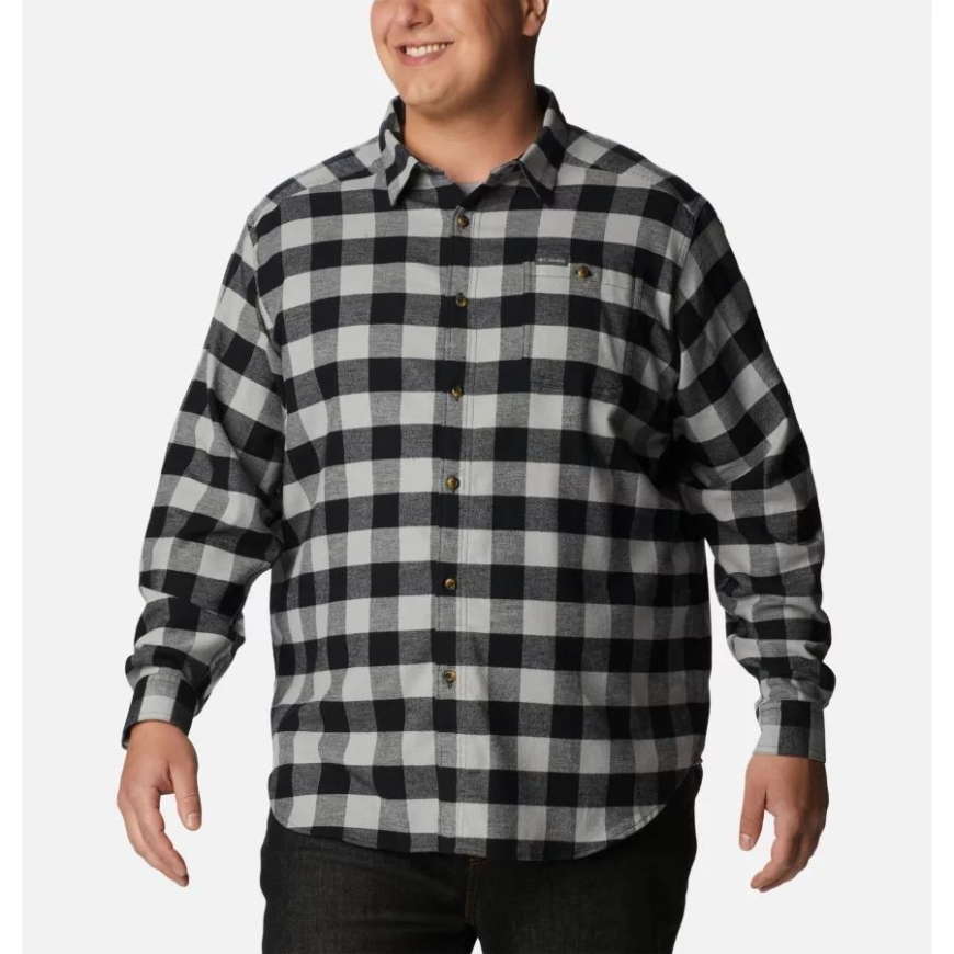 メンズ コーネルウッズ フランネル 長袖シャツ ビッグコロンビア コロンビアグレー バッファローチェック