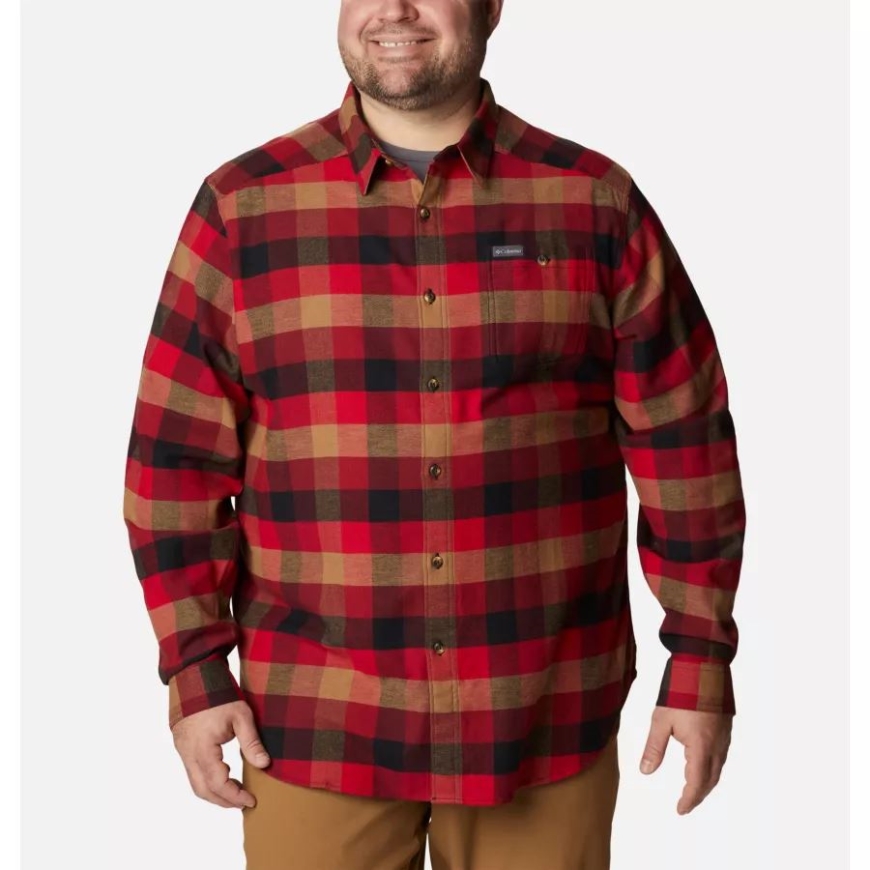 メンズコーネルウッズフランネル長袖シャツビッグコロンビアレッドジャスパーバッファローチェック.