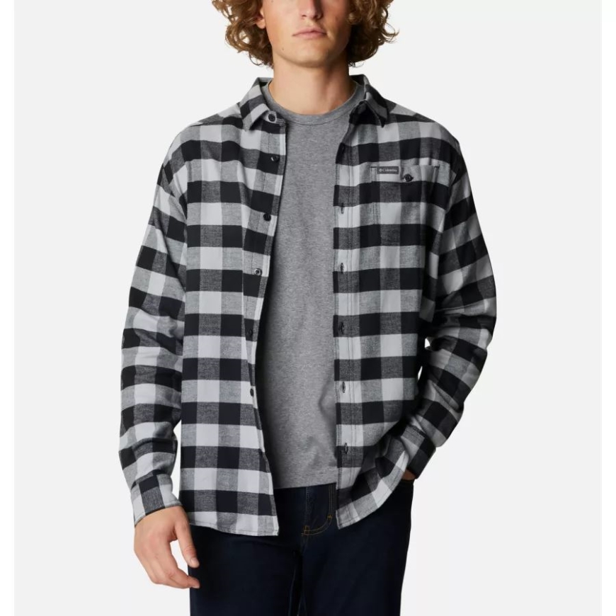メンズ コーネルウッズ フランネル 長袖シャツ コロンビア コロンビアグレー バッファローチェック
