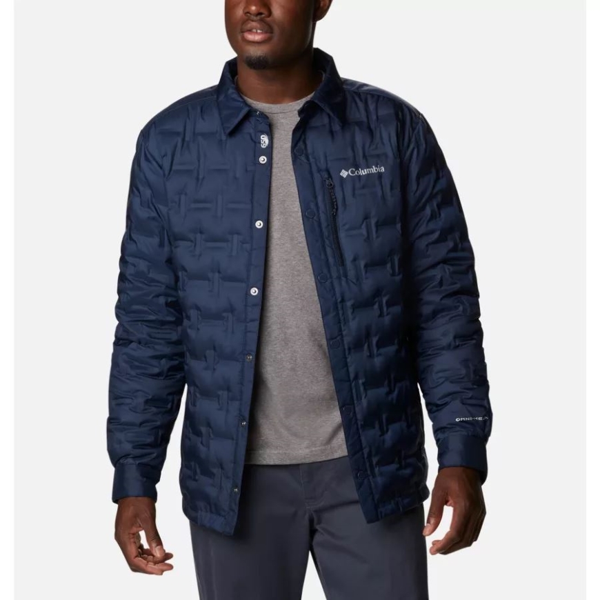 メンズ デルタリッジ インサレーテッド シャツ ジャケット コロンビア カレッジネイビー