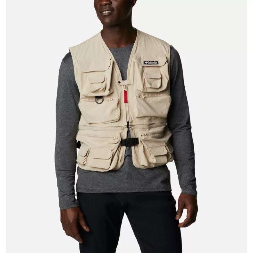 メンズフィールドクリークビッグホーンベスト古代化石コロンビア