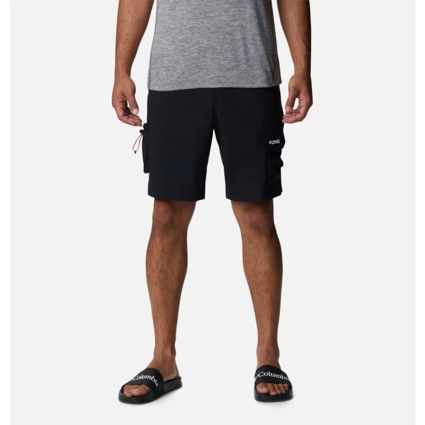 メンズフィールドクリークカーゴショーツブラックコロンビア