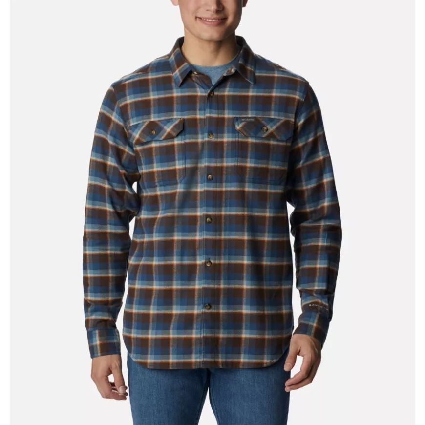 メンズ フレアガン ストレッチ フランネル トール コロンビア コードバン シャドーチェック柄