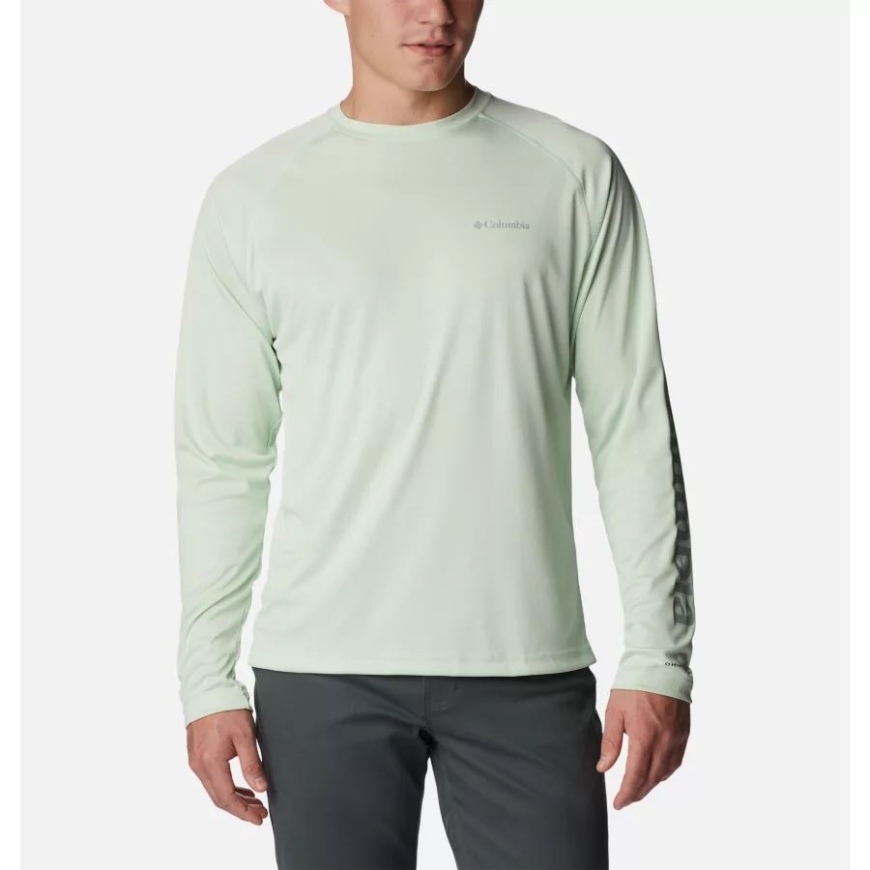 メンズフォークストリーム長袖シャツアイスグリーンコロンビア