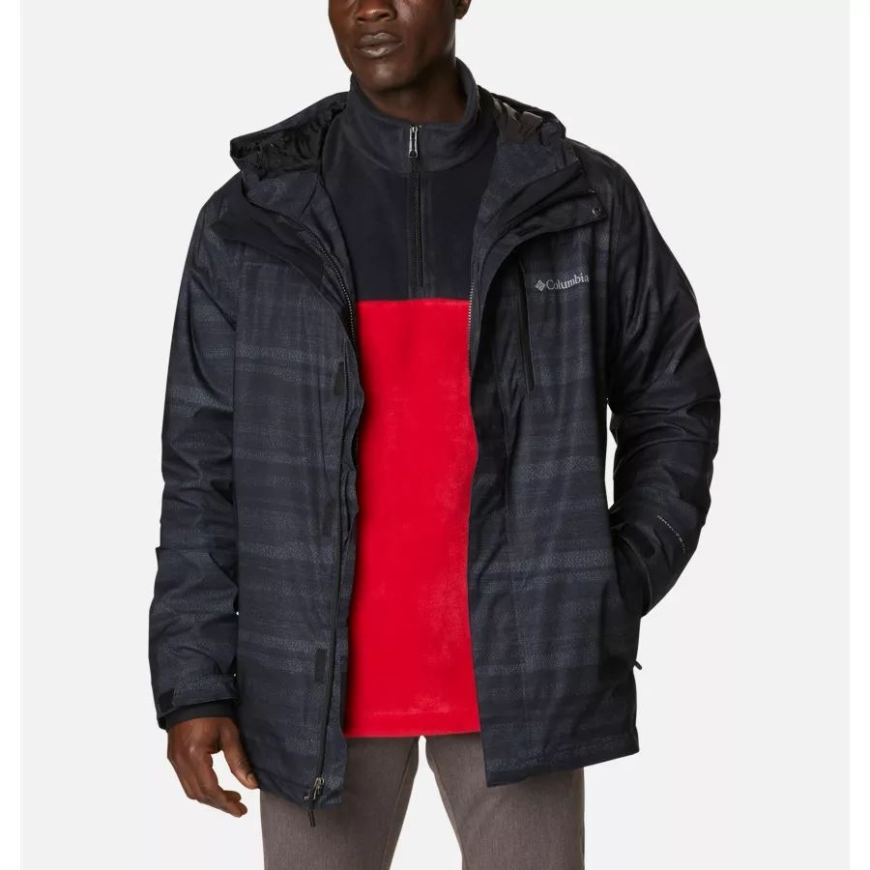 メンズ ゴールデン グローブ シェル コロンビア ブラック ヘザー ストライプ プリント