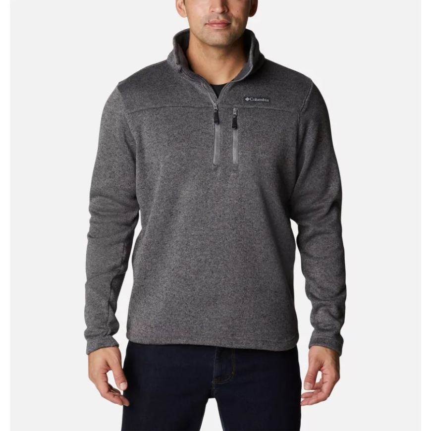 メンズ ハチェット ヒル ハーフジップ セーター フリース プルオーバー コロンビア シティ グレー ヘザー