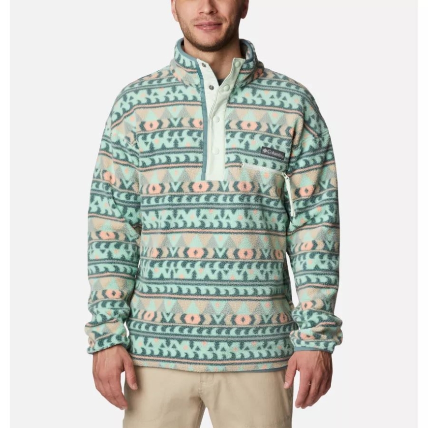 メンズ ヘルベティア ハーフ スナップ フリース メタル キャンプ ブランケット コロンビア