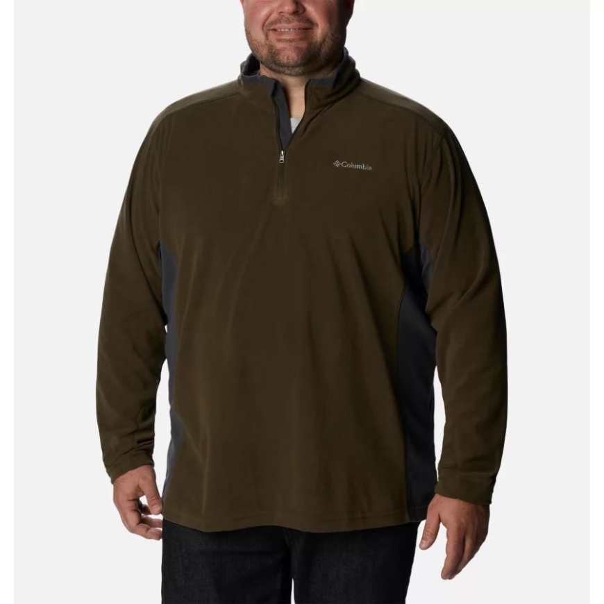 メンズ クラマス レンジ II ハーフジップ フリース プルオーバー ビッグ コロンビア オリーブ グリーン/シャーク