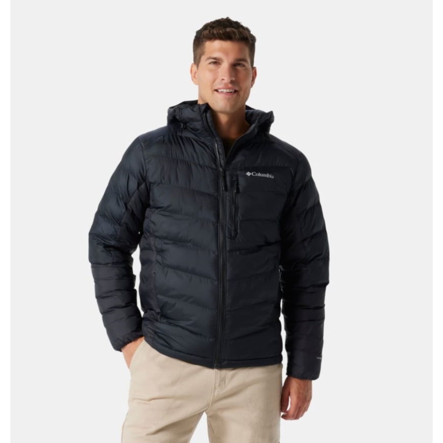 メンズ ラビリンス ループ オムニヒート インフィニティ インサレーテッド フード付きジャケット ブラック コロンビア