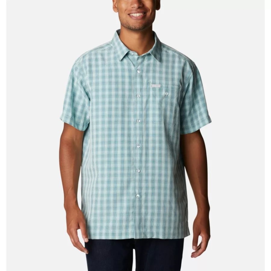 メンズ レイクサイド トレイル ショートスリーブ アイシーモーン マドラス ギンガム コロンビア