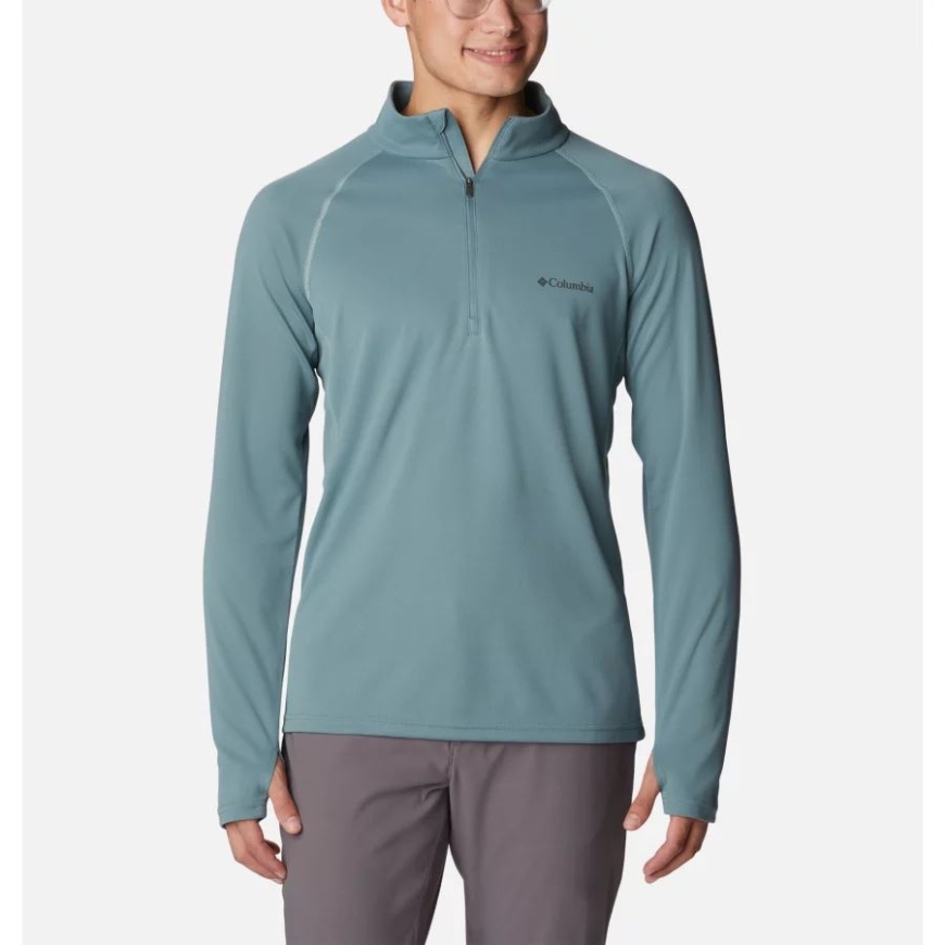 メンズ ナロース ポワント ハーフジップ シャツ コロンビア メタル/ナイアガラ