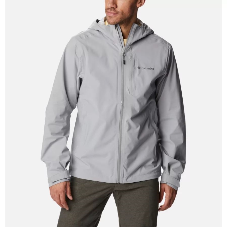 メンズ オムニテック アンプリドライ シェル ジャケット コロンビア グレー コロンビア