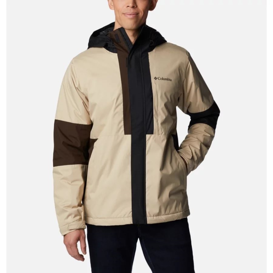 メンズ オーソ マウンテンフード インサレーティッド ウォーキング ジャケット エンシェント フォッシル/ブラック/コードバン コロンビア