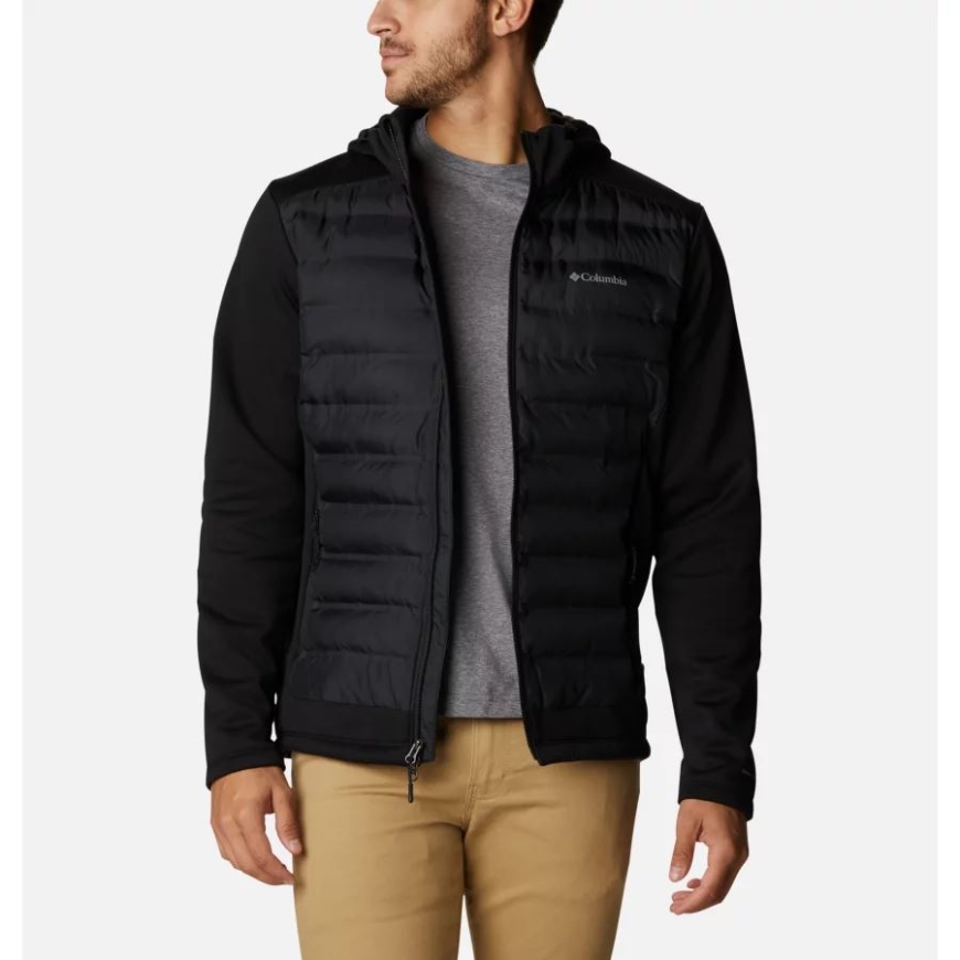 メンズ アウトシールド インサレーテッド フルジップ パーカー コロンビア ブラック