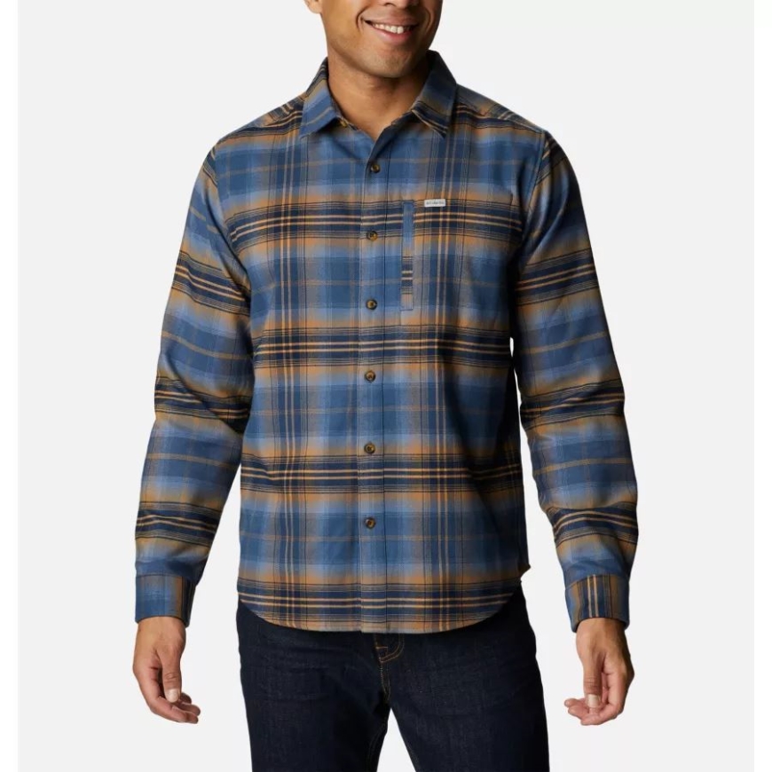 メンズ アウトドア エレメント II フランネル ダーク マウンテン マルチ オンブル コロンビア