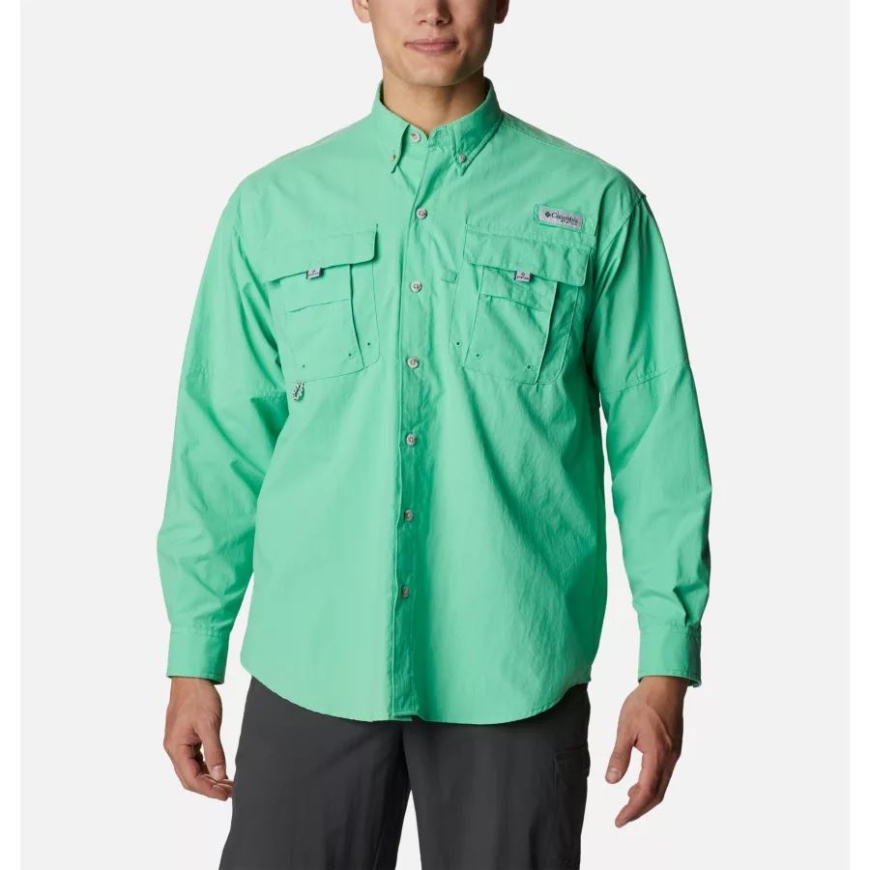 メンズ Pfg バハマ Ii ロング スリーブ シャツ ライト ジェイド コロンビア