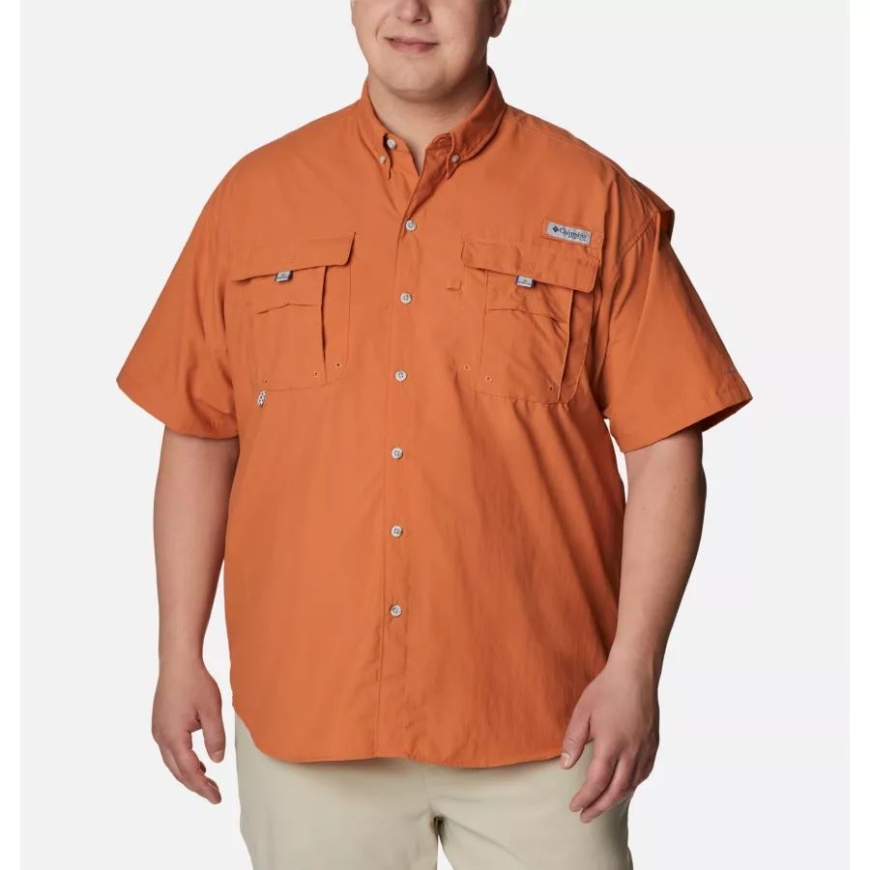 メンズ Pfg バハマ Ii 半袖シャツ ビッグアイランド オレンジ コロンビア