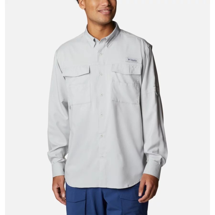 メンズ Pfg ブラッド アンド ガッツ Iv ウーブン ロング スリーブ シャツ クール グレー コロンビア