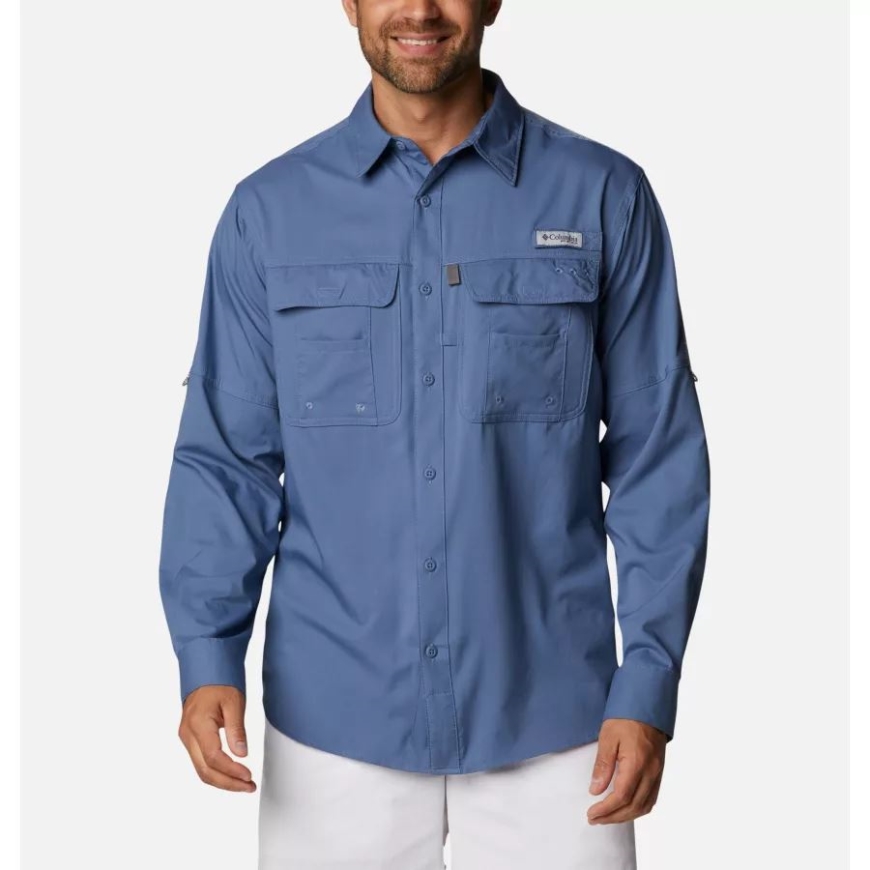 メンズ PFG ドリフト ガイド ウーブン ロング スリーブ シャツ ブルーストーン コロンビア