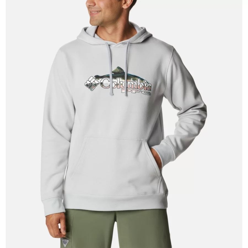 メンズ Pfg フィッシュ ロゴ パーカー クール グレー/トラウト コロンビア