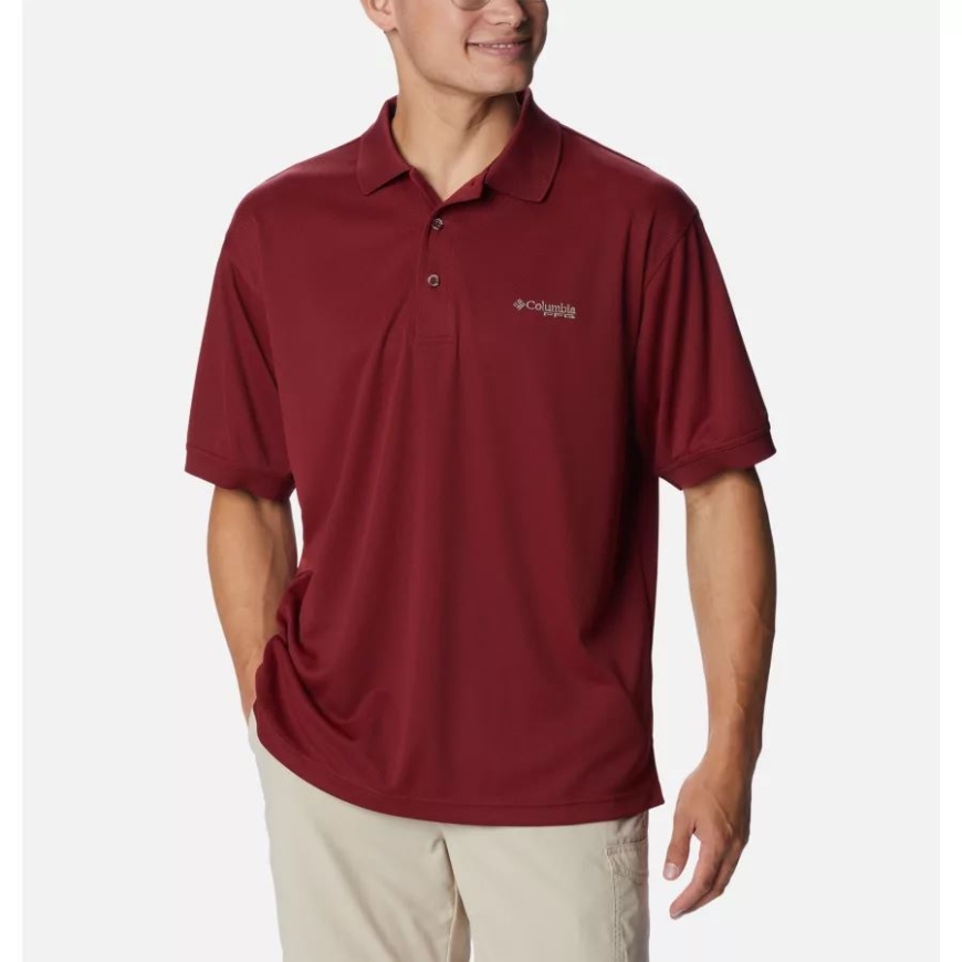 メンズ Pfg パーフェクト キャスト ポロ レッド ジャスパー コロンビア