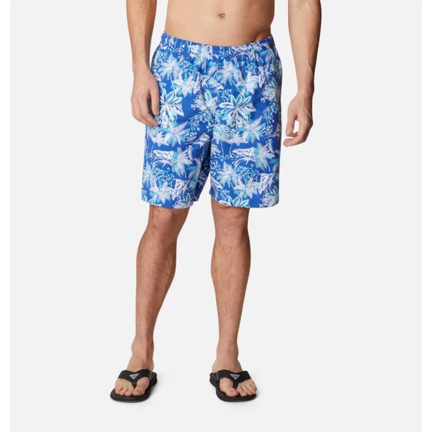 メンズ Pfg スーパー バックキャスト ウォーター ショーツ コロンビア ブルー マコー フェスティブ フィッシン プリント