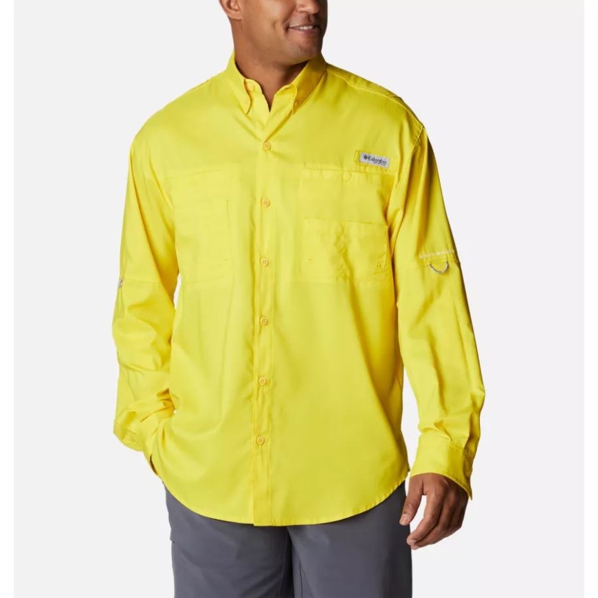 メンズ Pfg タミアミ Ii ロング スリーブ シャツ レーザー レモン コロンビア