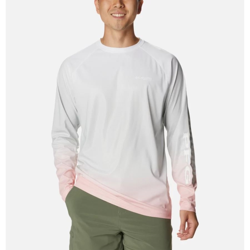 メンズ PFG ターミナル デフレクター プリント ロングスリーブ シャツ コロンビア シャーベット グラデーション