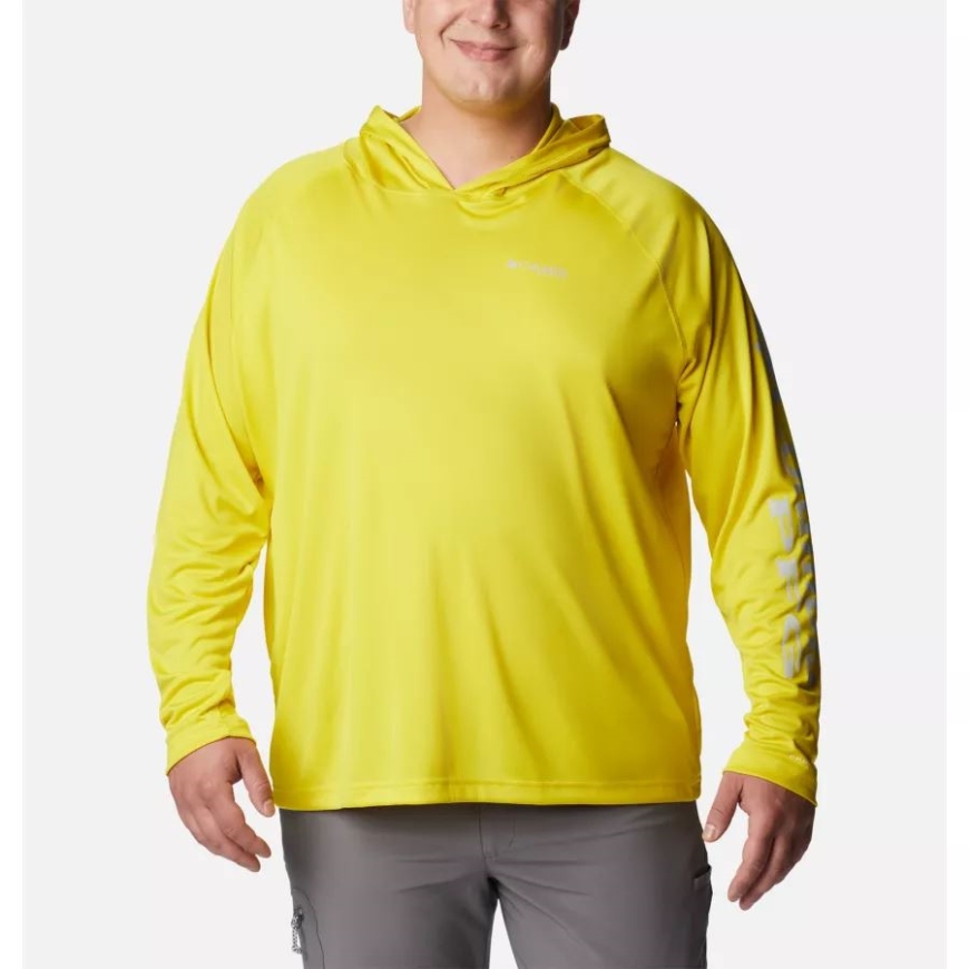 メンズ Pfg ターミナル タックル パーカー ビッグ コロンビア レーザー レモン/クール グレー ロゴ