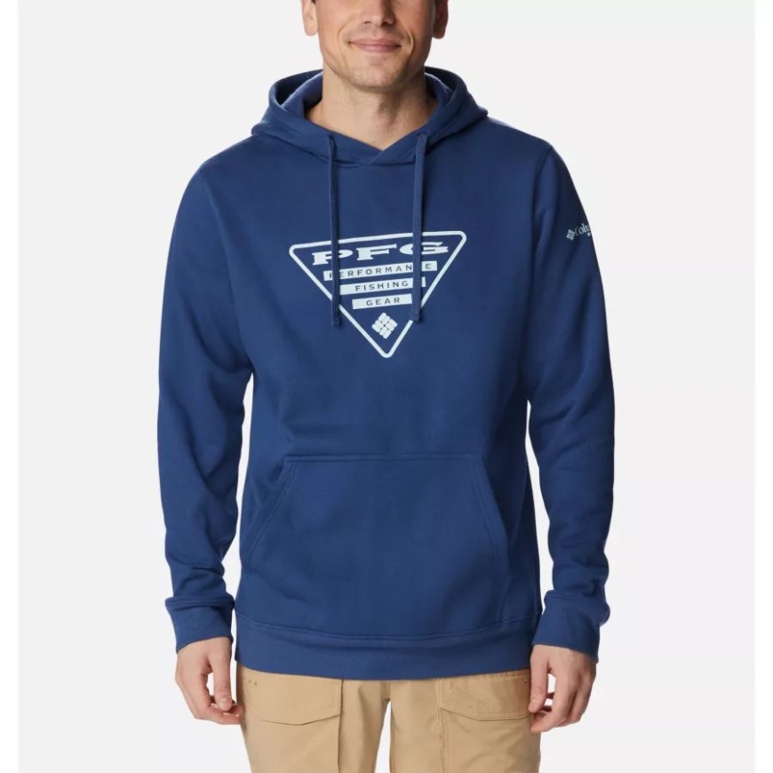 メンズ Pfg トライアングル Ii パーカー コロンビア カーボン/スプリング ブルー