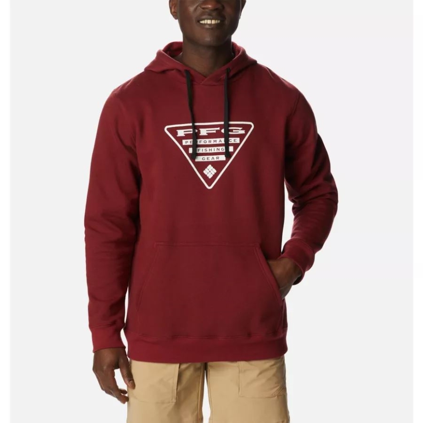 メンズ Pfg トライアングル Ii パーカー レッド ジャスパー/ホワイト コロンビア