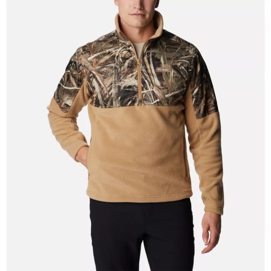 メンズ Phg フリース オーバーレイ 1/4 ジップ プルオーバー コロンビア サハラ/rt Max5