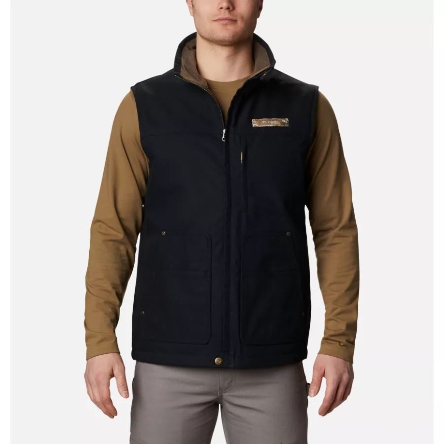 メンズ Phg ラフテイル ワーク ベスト コロンビア ブラック