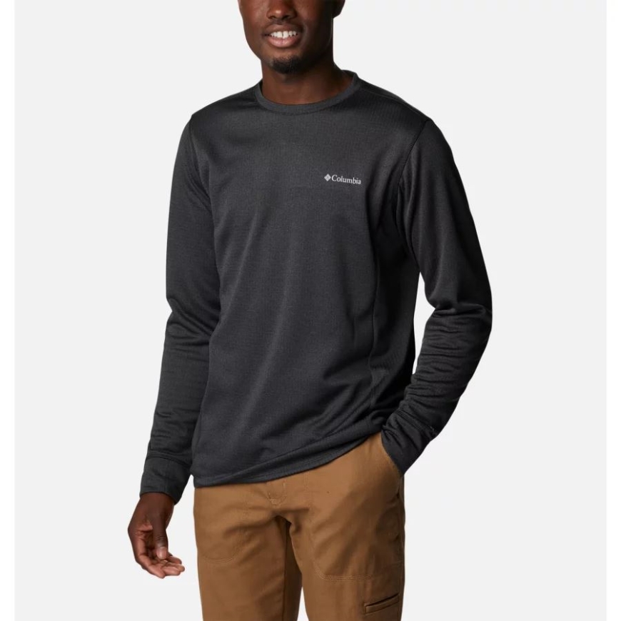 メンズ パーク ビュー クルー シャツ ブラック ヘザー コロンビア
