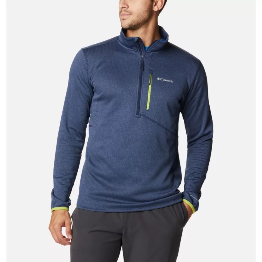 メンズ パークビュー フリース ハーフジップ プルオーバー カレッジネイビー ヘザー コロンビア