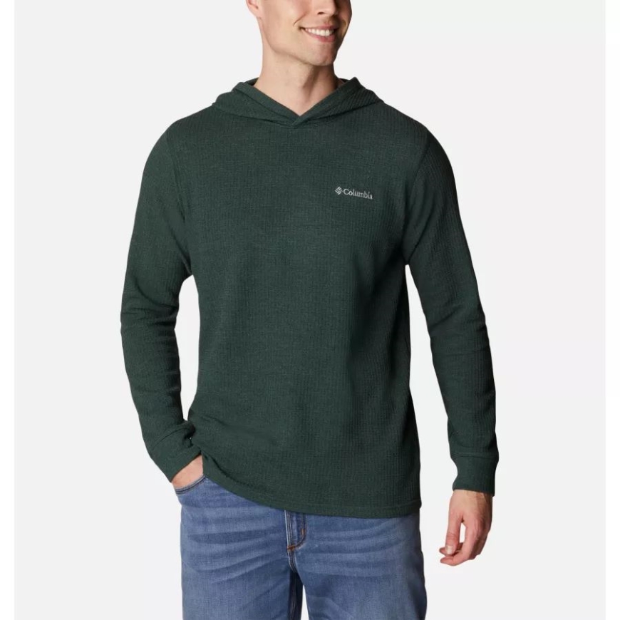 メンズ パイン ピーク ワッフル パーカー スプルース ヘザー コロンビア