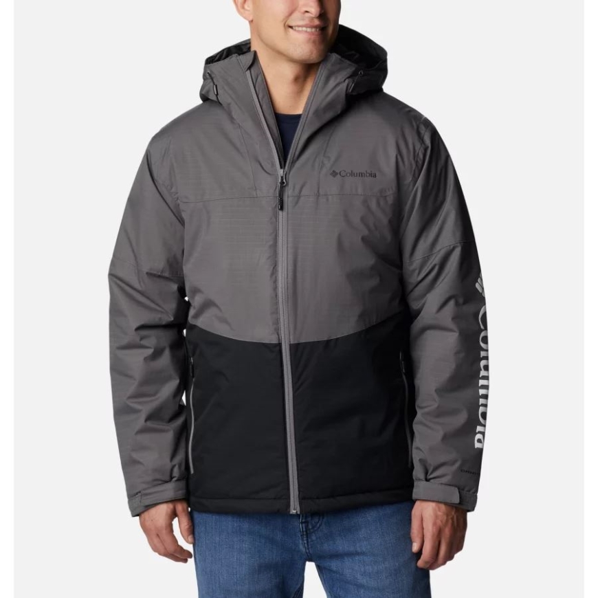 メンズ ポイント パーク ウォータープルーフ インサレーテッド ジャケット シティ グレー/ブラック コロンビア
