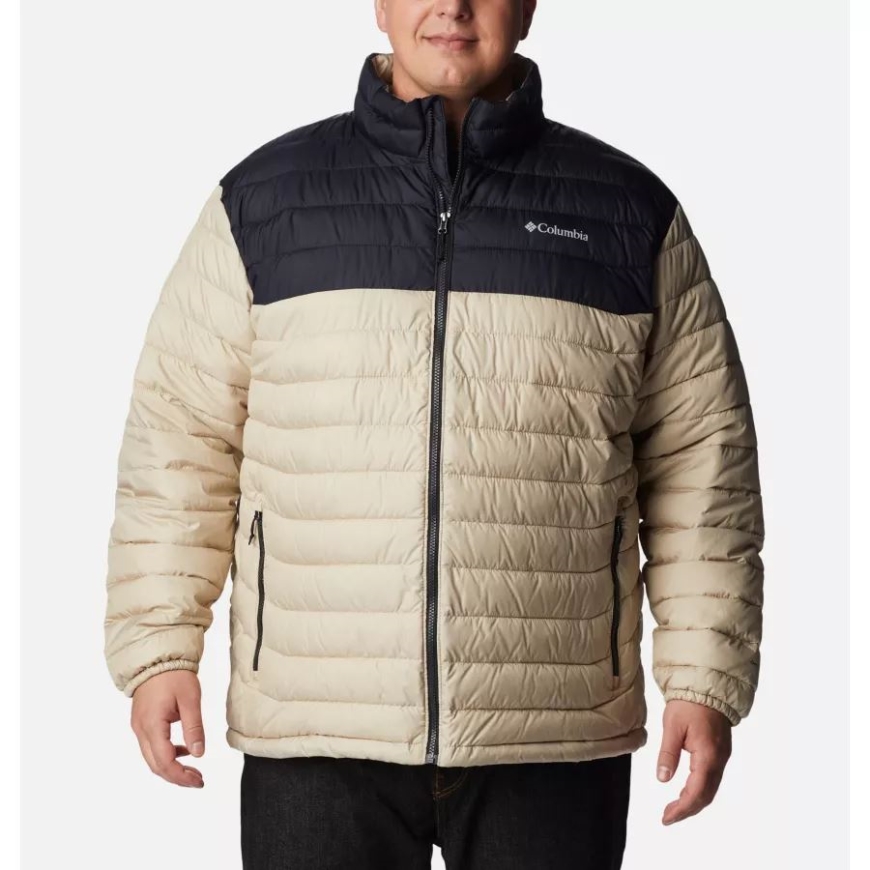 メンズ パウダー ライト インサレーテッド ジャケット ビッグ エンシェント フォッシル/ブラック コロンビア