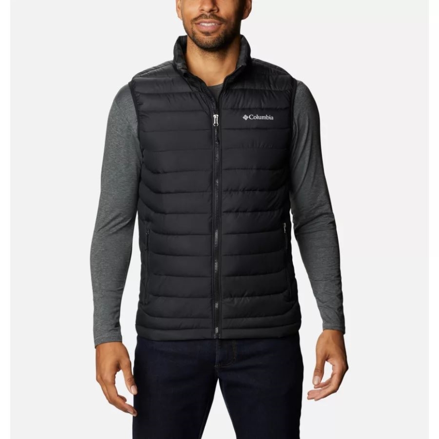 メンズ パウダー ライト インサレーテッド ベスト ブラック コロンビア