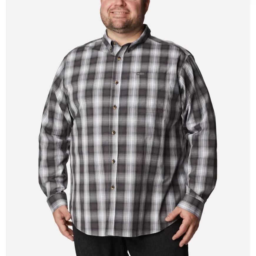 メンズ ラピッド リバーズ II ロング スリーブ シャツ ビッグ ブラック ソフト オンブル コロンビア