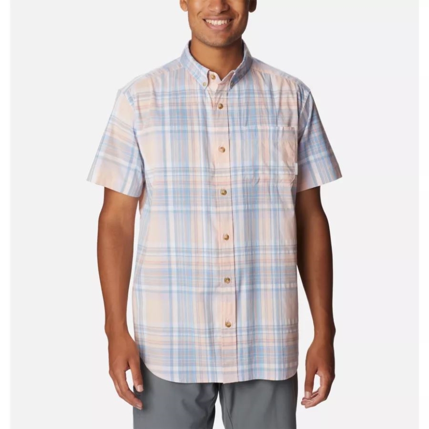 メンズ ラピッド リバーズ II ショート スリーブ シャツ コロンビア パープル ティント マルチ チェック