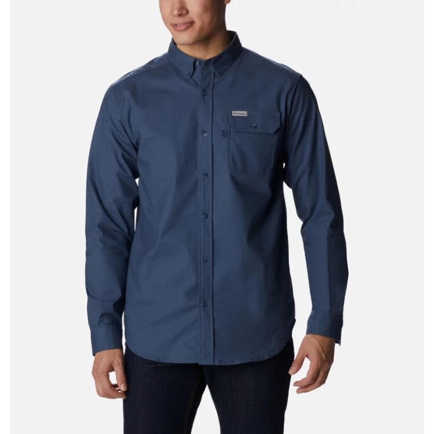 メンズ ラピッド リバーズ リップストップ ウーブン ロング スリーブ シャツ コロンビア ダーク マウンテン