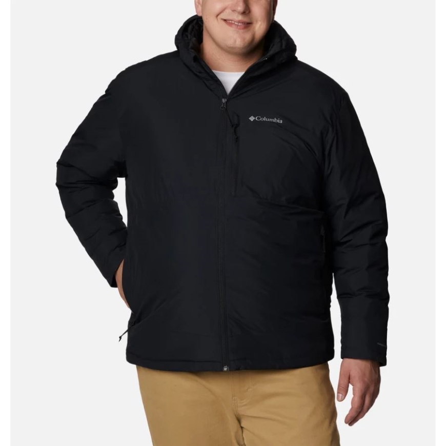 メンズリノリッジフード付きジャケットビッグブラックコロンビア