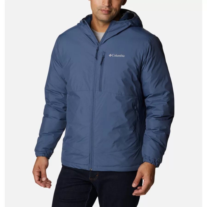 メンズリノリッジフード付きジャケットコロンビアダークマウンテン