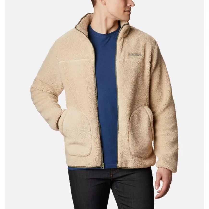 メンズ ラギッド リッジ II シェルパ フルジップ フリース ジャケット コロンビア 古代化石/ストーン グリーン