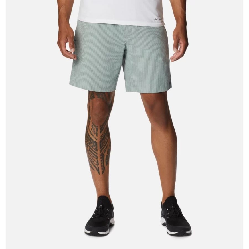 メンズ セージ スプリングス リネン ショーツ ナイアガラ オックスフォード ストライプ コロンビア